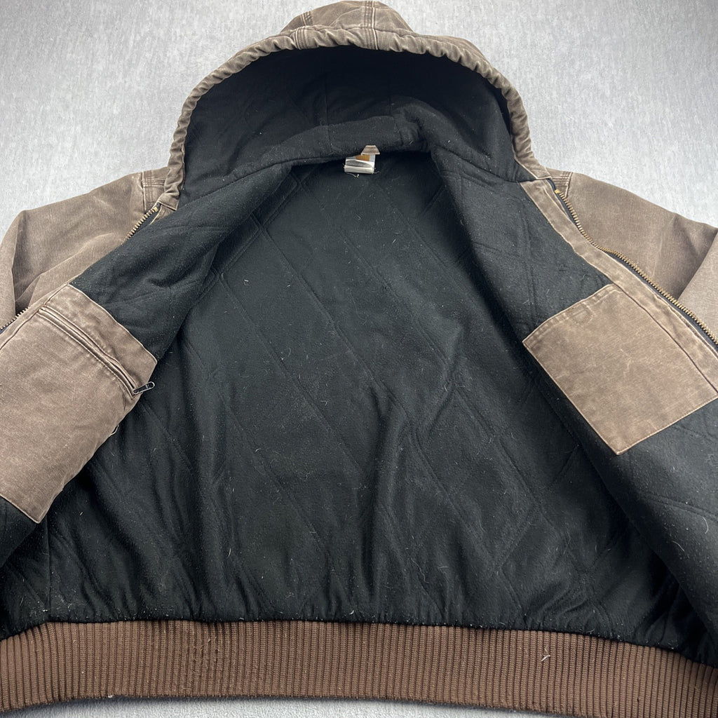 Vintage Carhartt J130 Hooded Jacket – Men’s XL Chestnut Brown (CHT), Made in USA