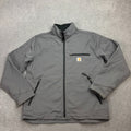 Carhartt Men’s Soft Shell Bomber Jacket – Grey | Lined Workwear (Size L)